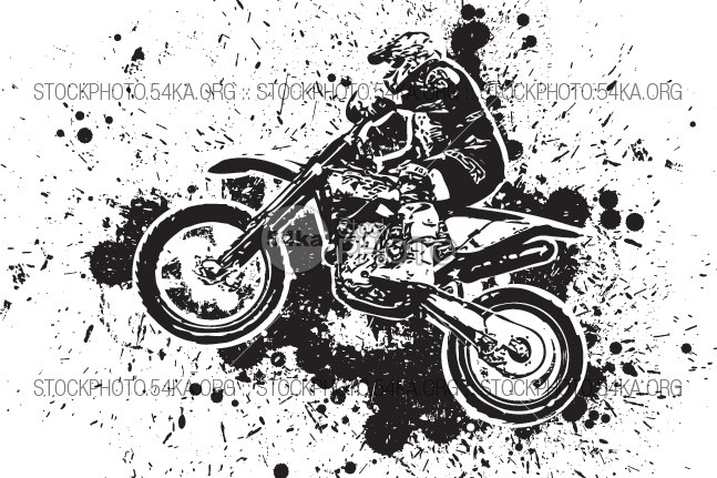 Download Motocross, Jump, Racing. Royalty-Free Vector Graphic