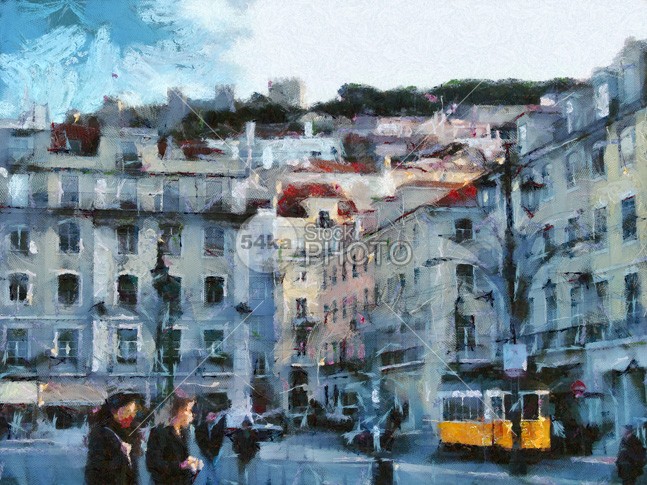 Lisbon Street Painting sunny summer streets streetcar street Square sky rossio road retro red railway railroad railing rail public praca portuguese portugal pavage painting old lisbon lisboa journey history historical historic european europe Electric editorial drawing downtown district destination commerce comercio classic cityscape city center carris car capital cable bus baixa attraction Art architecture antique alfama 54ka StockPhoto