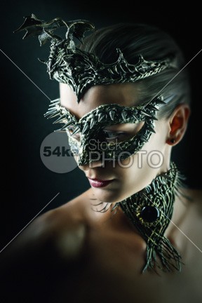Dragon Queen – Vintage eye mask young woman wearing vintage venetian sensual portrait party night new Mystery mysterious model miracle masquerade mask manicure makeup make Magic Lips lady Handmade gorgeous gold glamor girl female Fashion facial face eye elegance earrings Dragon Queen details close celebration carnival black and white black beauty beautiful antiqued amazing mask 54ka StockPhoto